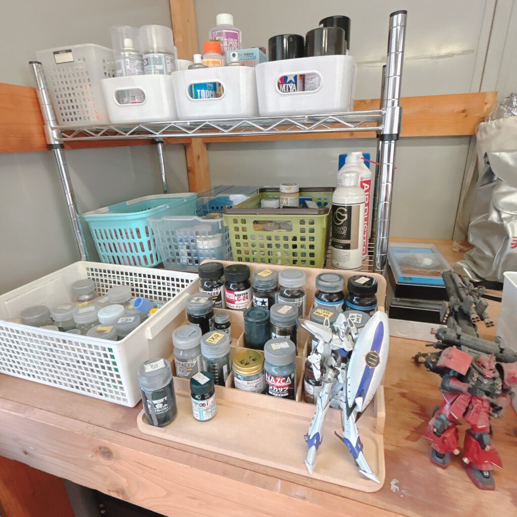 プラモデル　物入れ　小屋　趣味　整理収納　片付け　埼玉　鈴木　ゆり　ガンダム　塗装　イベント　推し活